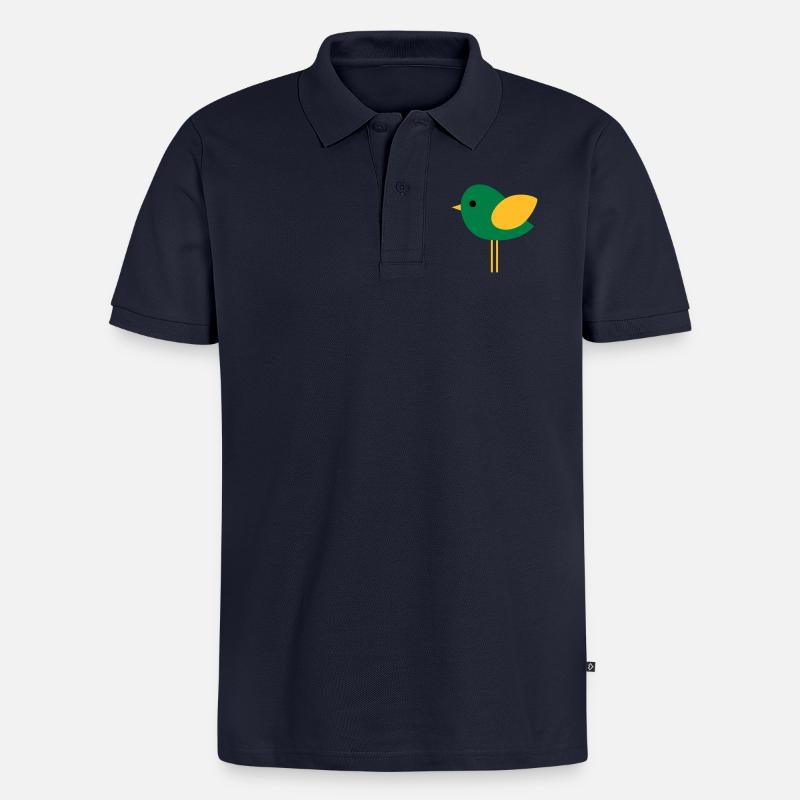 Vogel - Männer Premium Bio Polo Shirt - Navy