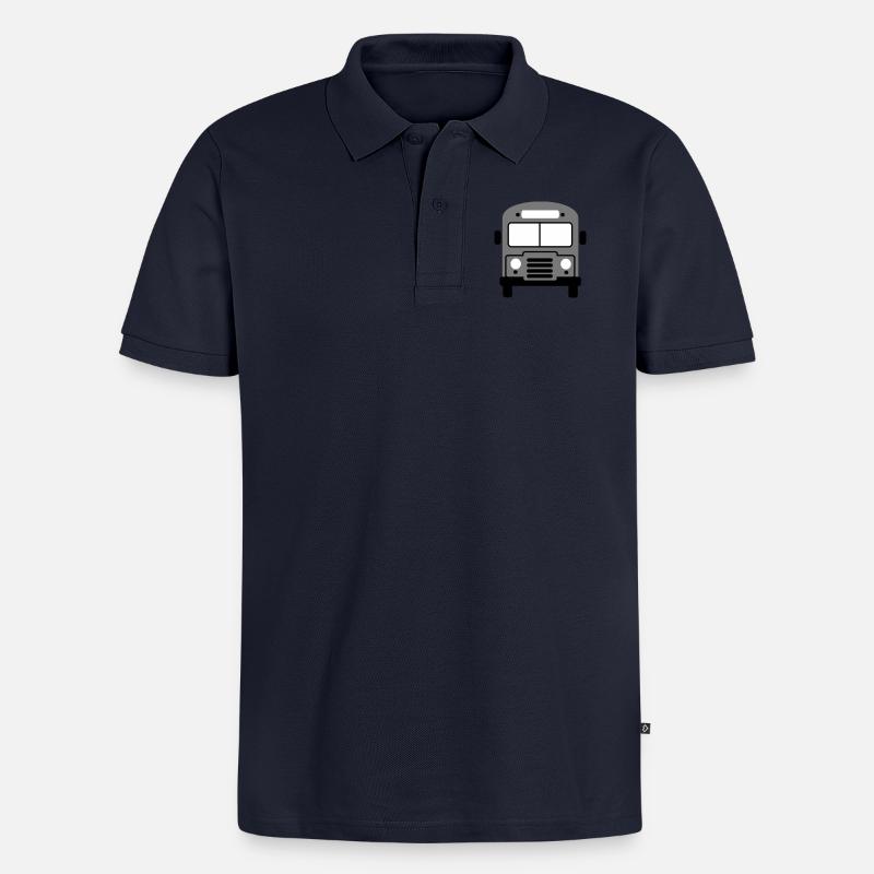 Bus - Männer Premium Bio Polo Shirt - Navy