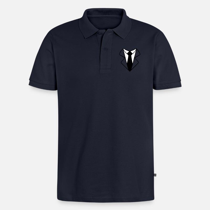 cravate - Polo bio Premium Homme - bleu marine