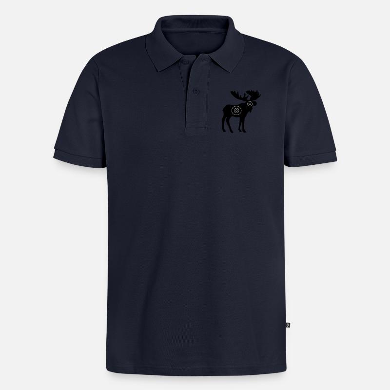 Elch - Männer Premium Bio Polo Shirt - Navy