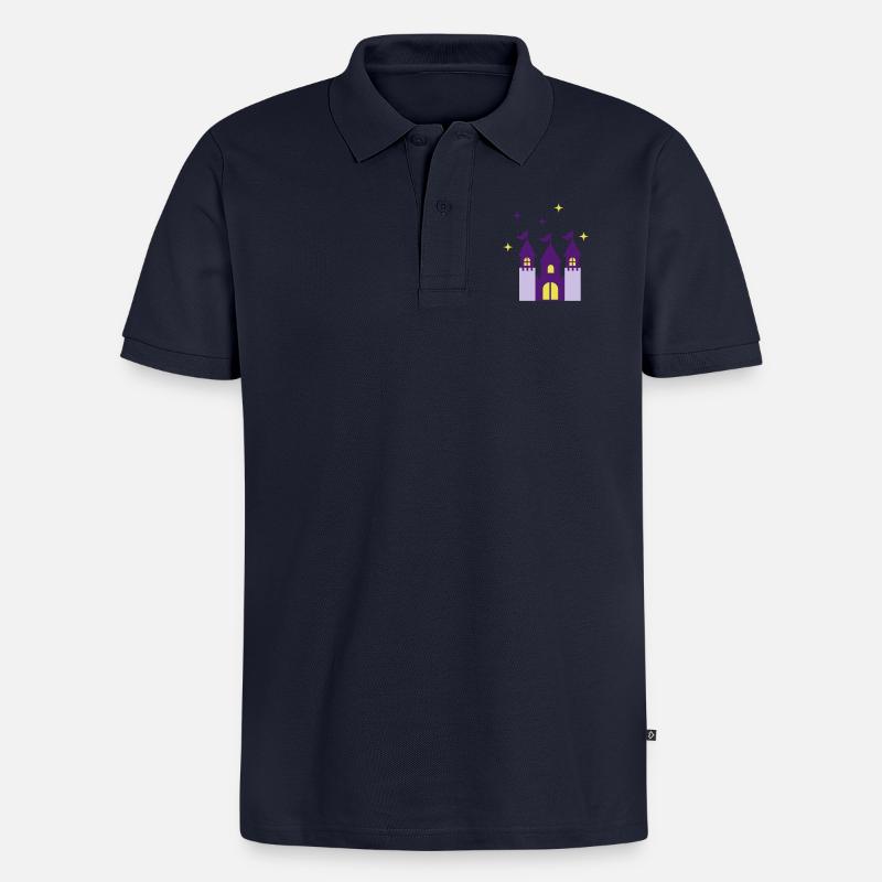 Fairy Castle - Männer Premium Bio Polo Shirt - Navy