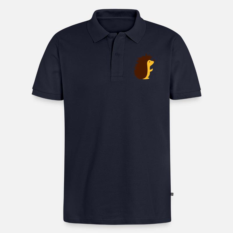 Igel - Männer Premium Bio Polo Shirt - Navy