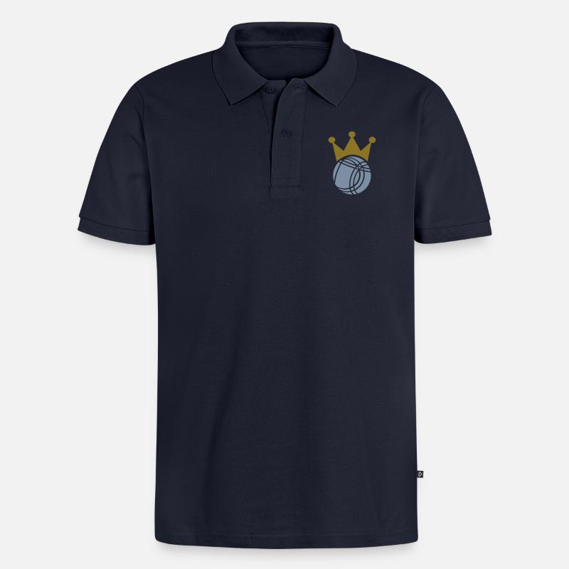 Pétanque - Polo bio Premium Homme - bleu marine