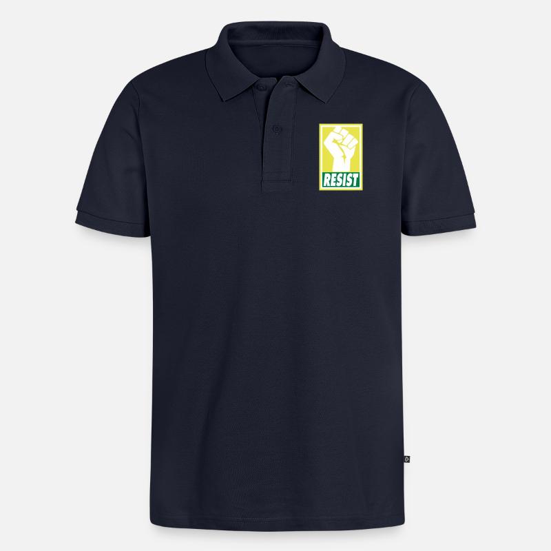 RESIST - Polo bio Premium Homme - bleu marine