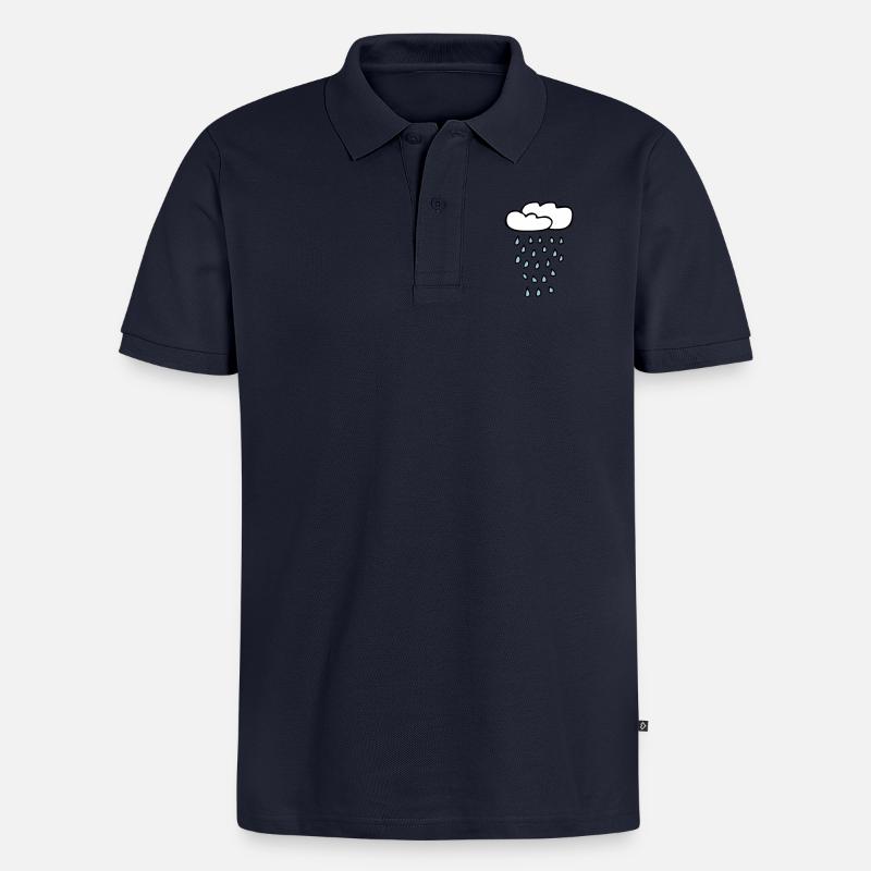 nuage de pluie - Polo bio Premium Homme - bleu marine