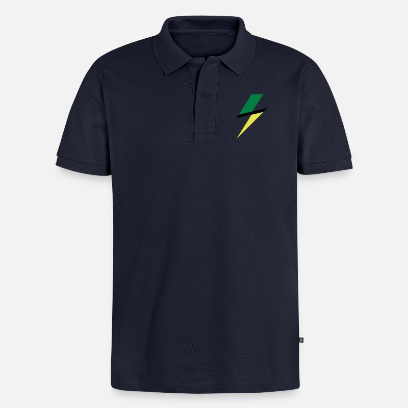 usain bolt - Polo bio Premium Homme - bleu marine