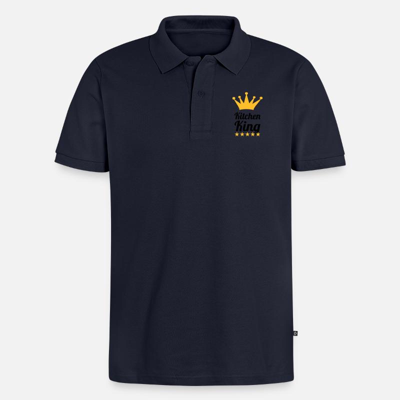 Kitchen King - Männer Premium Bio Polo Shirt - Navy