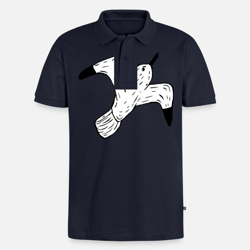 mouette - Polo bio Premium Homme - bleu marine