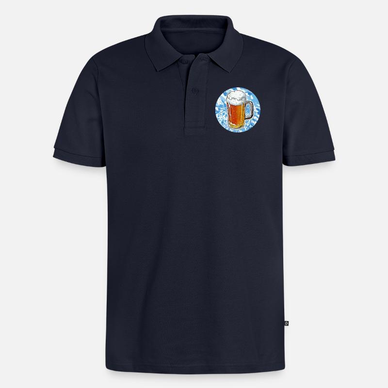 Bier - Männer Premium Bio Polo Shirt - Navy
