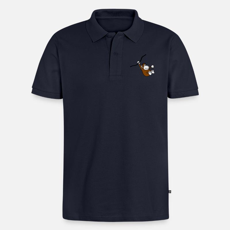 singe - Polo bio Premium Homme - bleu marine