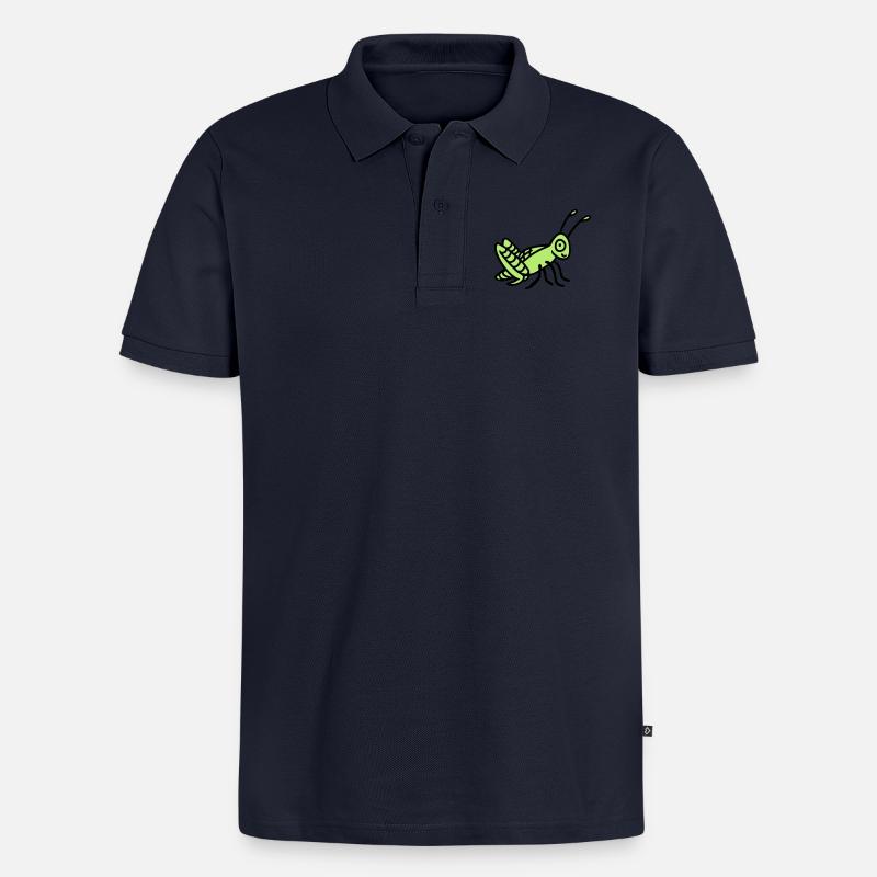 Grashüpfer - Männer Premium Bio Polo Shirt - Navy