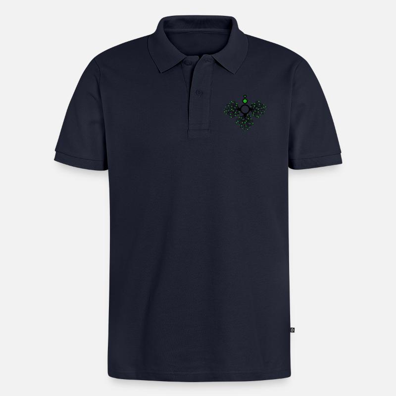 Kreiseadler_2f - Männer Premium Bio Polo Shirt - Navy