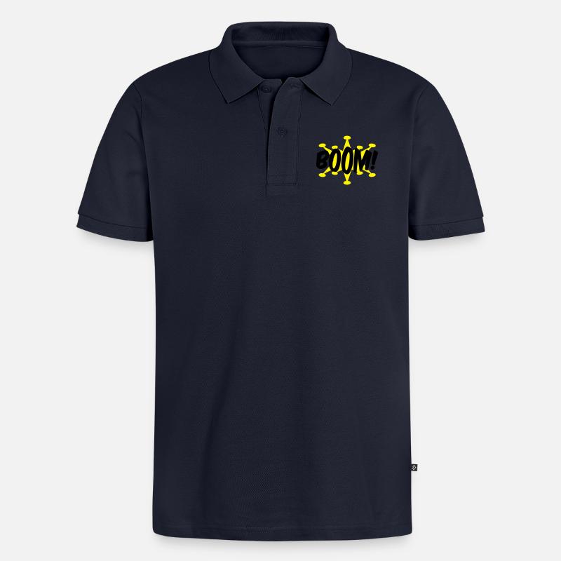 comic - Männer Premium Bio Polo Shirt - Navy