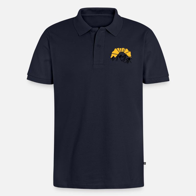 soleil - Polo bio Premium Homme - bleu marine