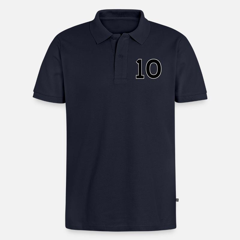 No 10 - Männer Premium Bio Polo Shirt - Navy