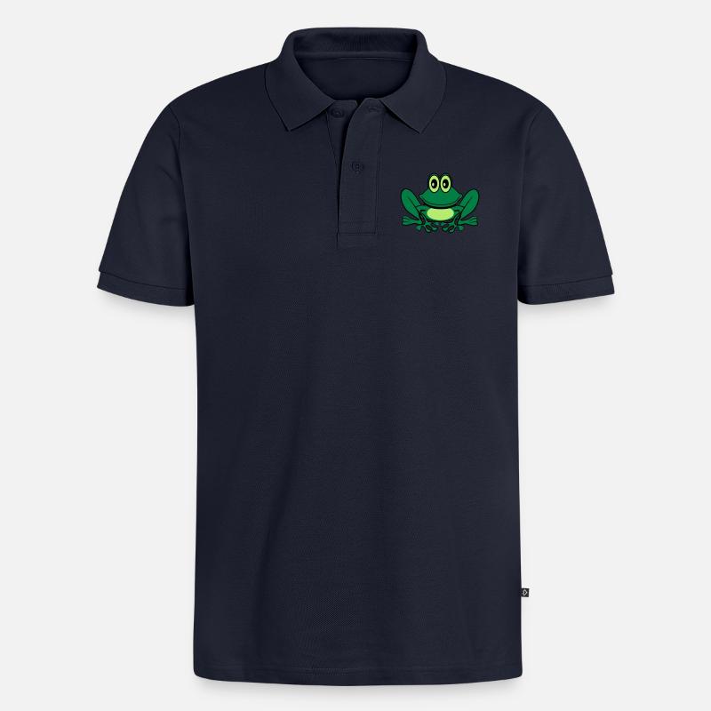 Grenouille drôle doux - Polo bio Premium Homme - bleu marine