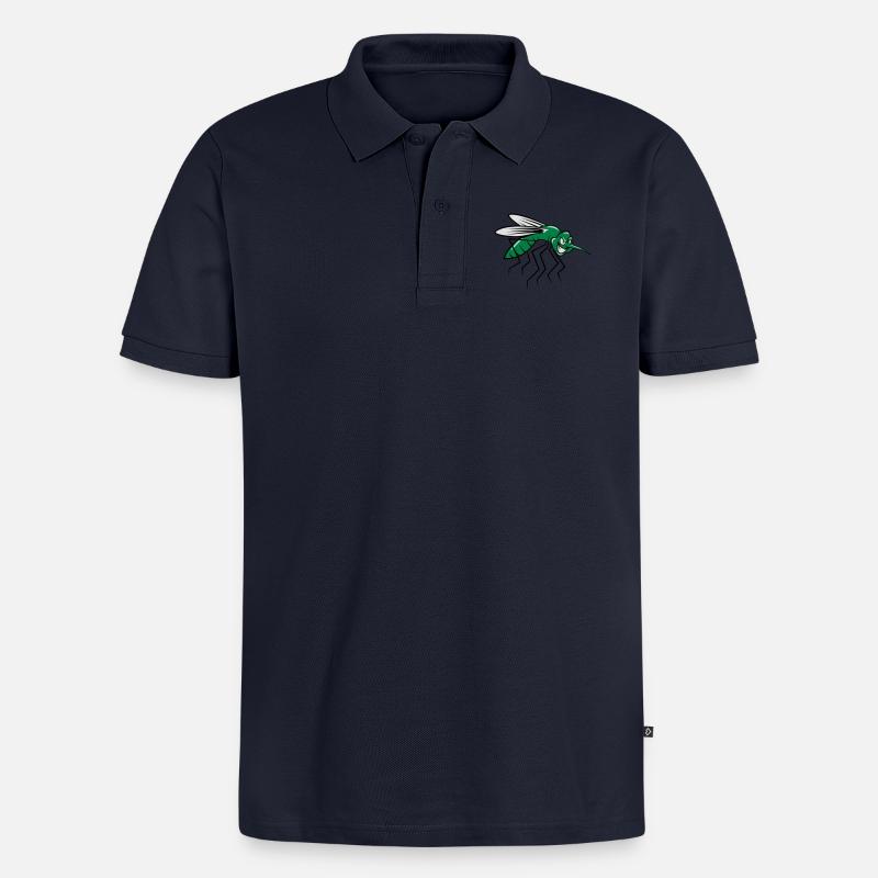Mücke witzig comic - Männer Premium Bio Polo Shirt - Navy
