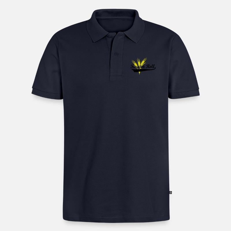 Roggen Roll - Männer Premium Bio Polo Shirt - Navy