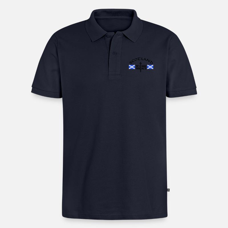 Ecosse William Wallace - Polo bio Premium Homme - bleu marine