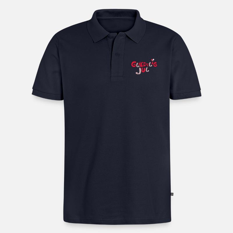 glaedelig_jul - Männer Premium Bio Polo Shirt - Navy