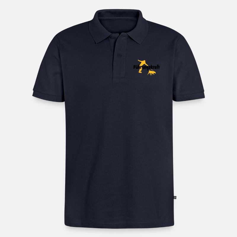 Hund - Männer Premium Bio Polo Shirt - Navy