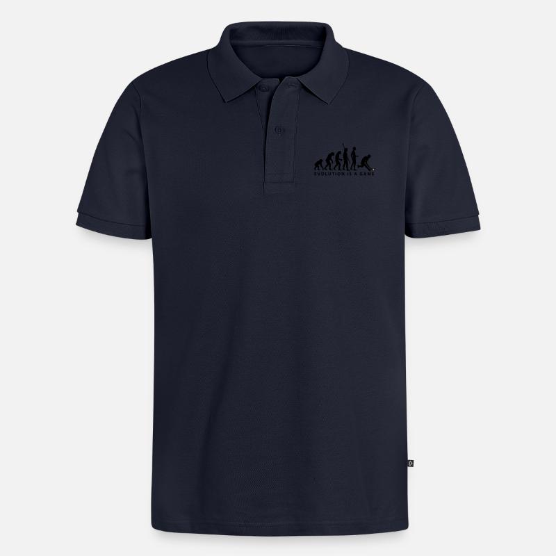 evolution_herren_hockey_b_2c - Männer Premium Bio Polo Shirt - Navy