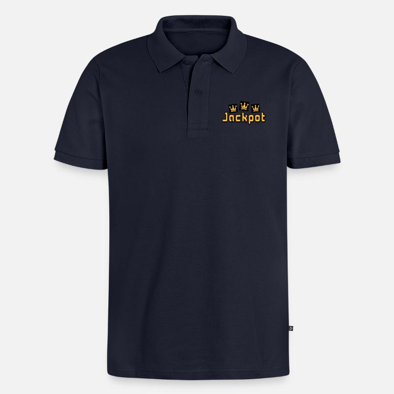 jackpot - Männer Premium Bio Polo Shirt - Navy