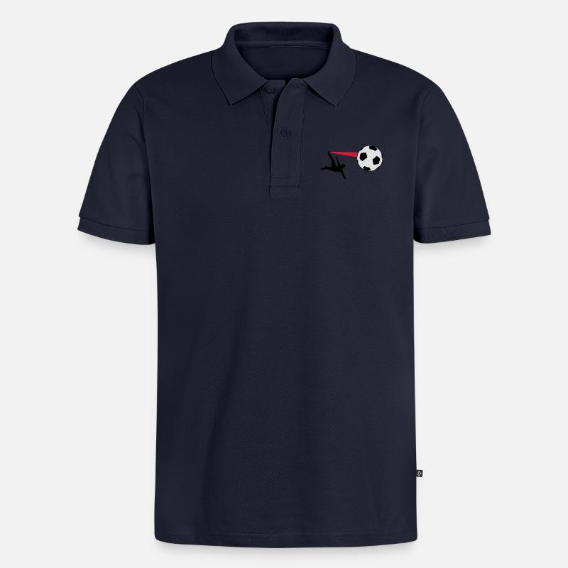 Fußball - Männer Premium Bio Polo Shirt - Navy