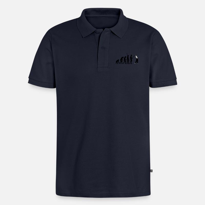 evolution_golf_b_2c - Männer Premium Bio Polo Shirt - Navy