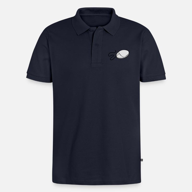 Computer mouse - Männer Premium Bio Polo Shirt - Navy