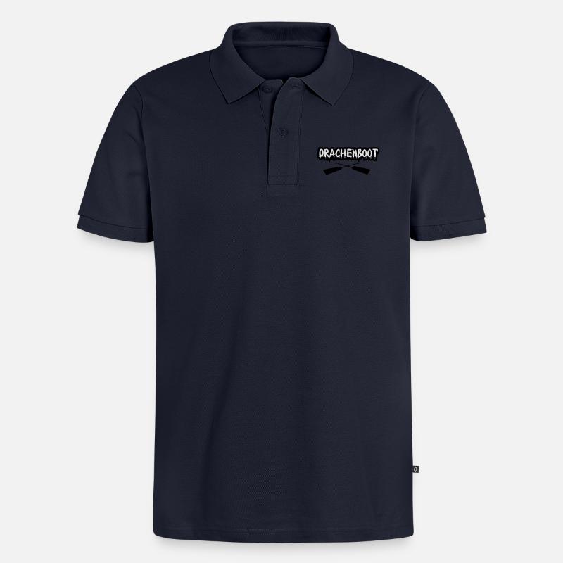 drachenboot_2 - Männer Premium Bio Polo Shirt - Navy