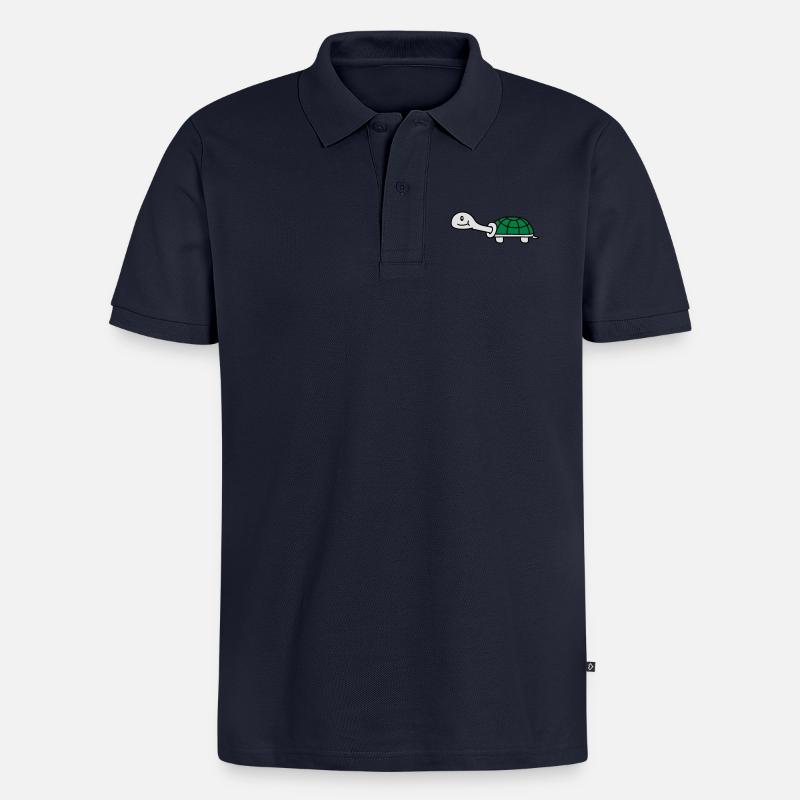 Cute Turtle - Polo bio Premium Homme - bleu marine