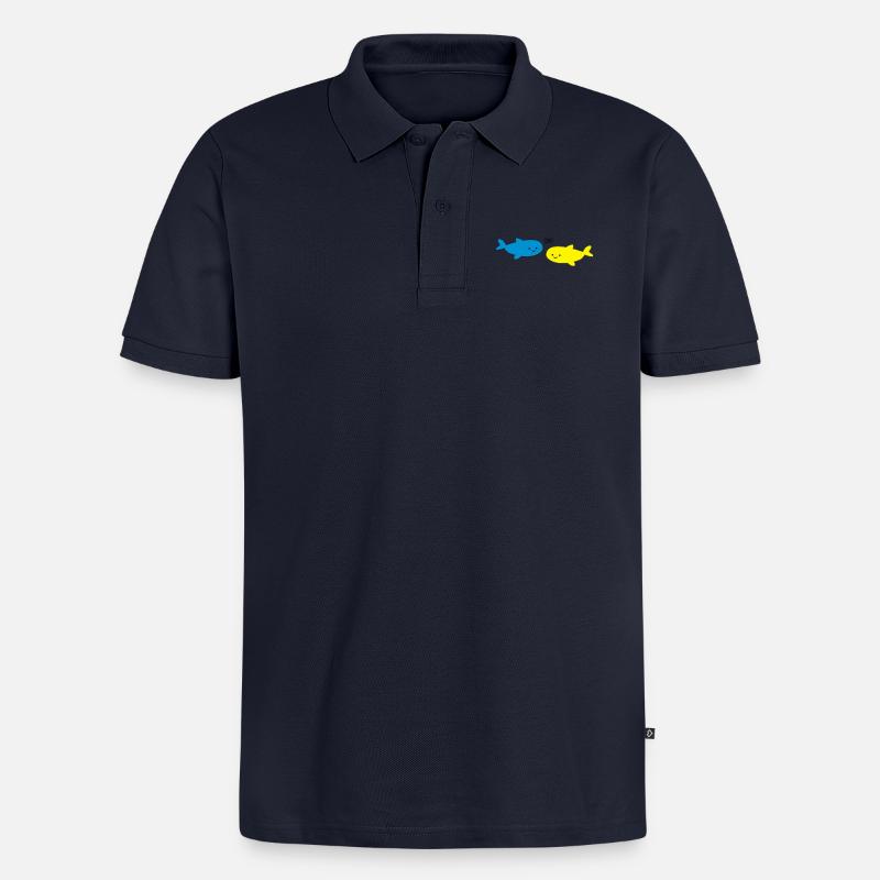 Liebe - Männer Premium Bio Polo Shirt - Navy