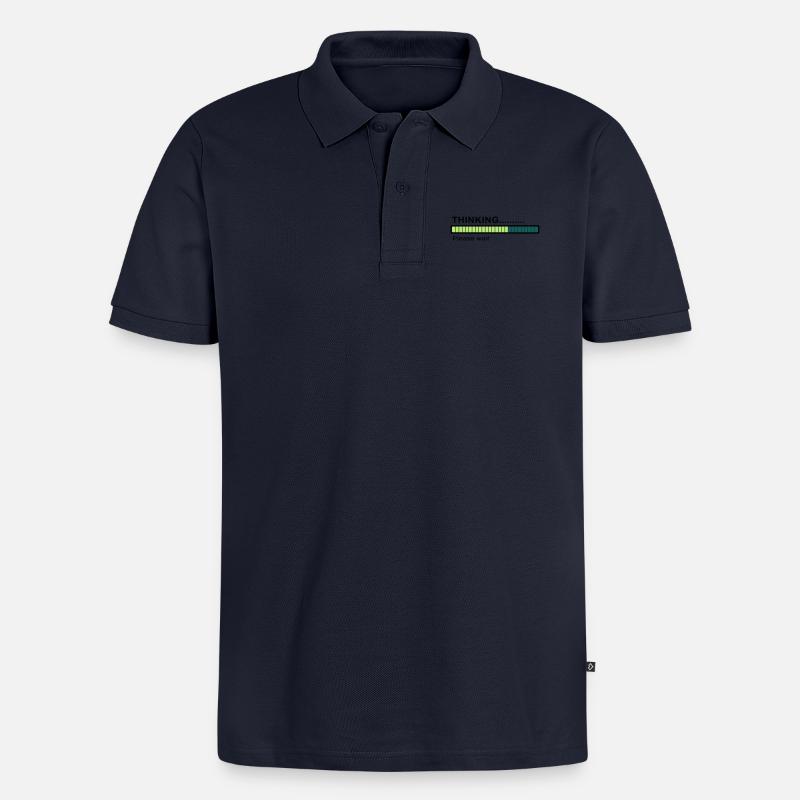 Thinking... - Männer Premium Bio Polo Shirt - Navy