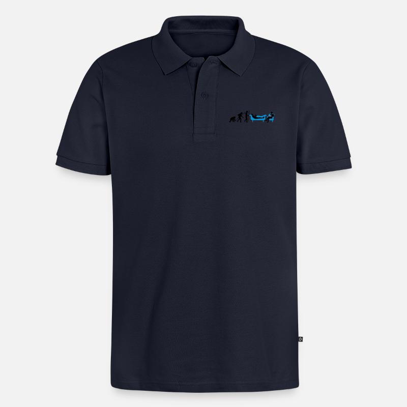 evolution_therapeut_psychologe_11_2016_b - Männer Premium Bio Polo Shirt - Navy