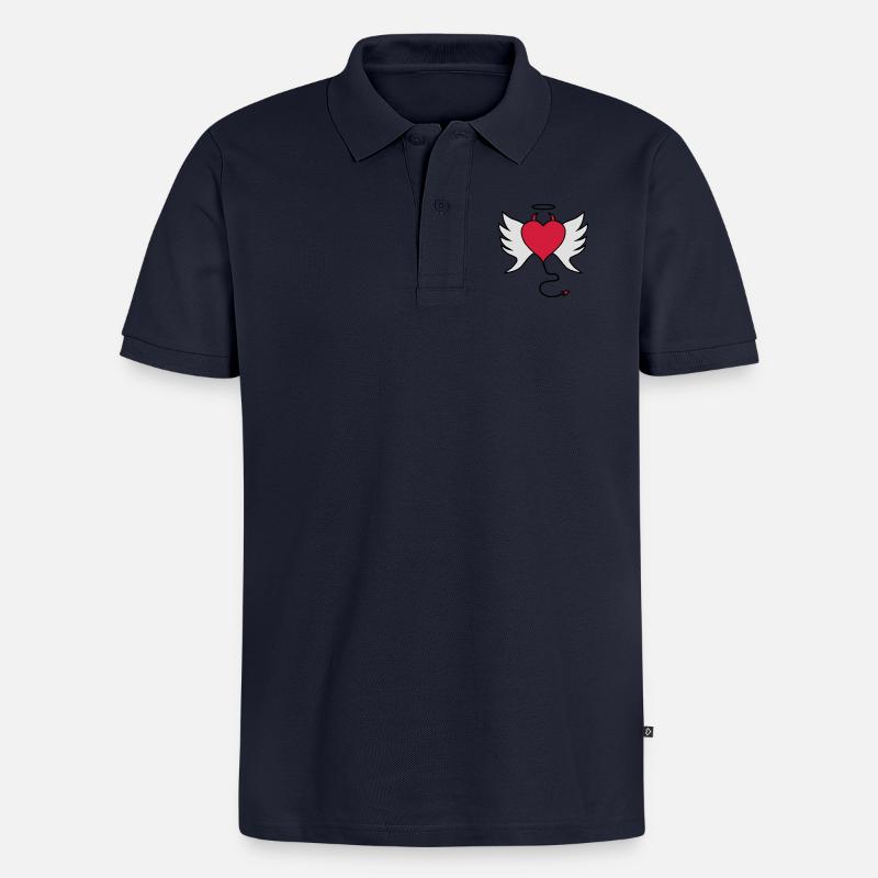 Evilheart - Männer Premium Bio Polo Shirt - Navy
