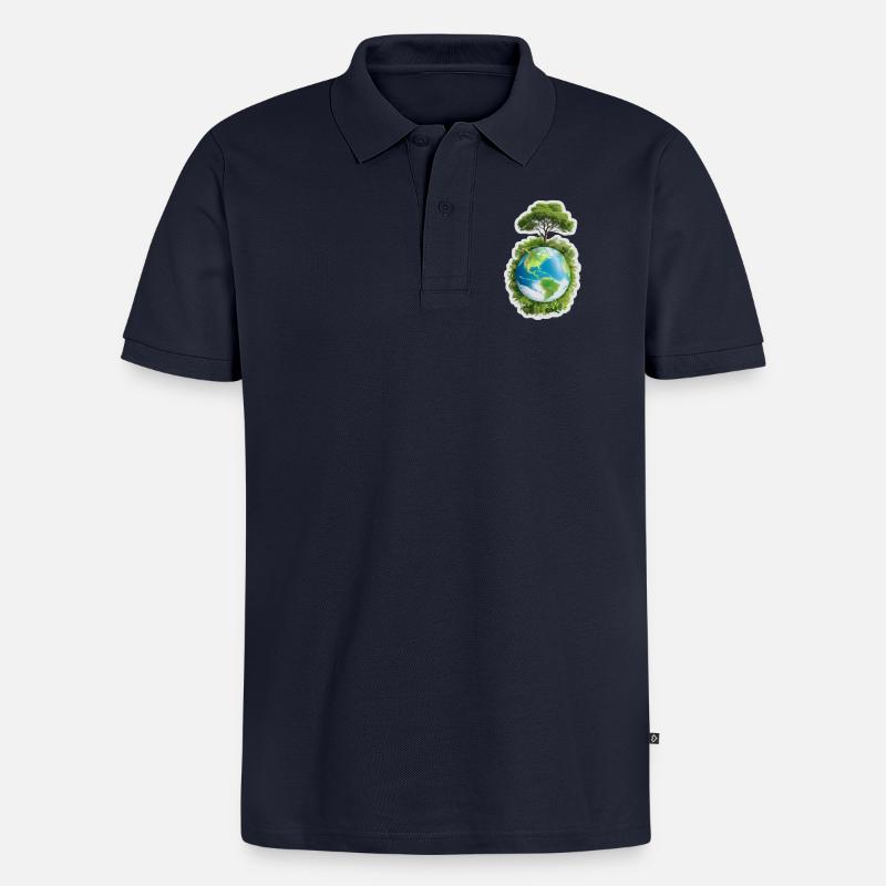 Mutter Erde - Männer Premium Bio Polo Shirt - Navy