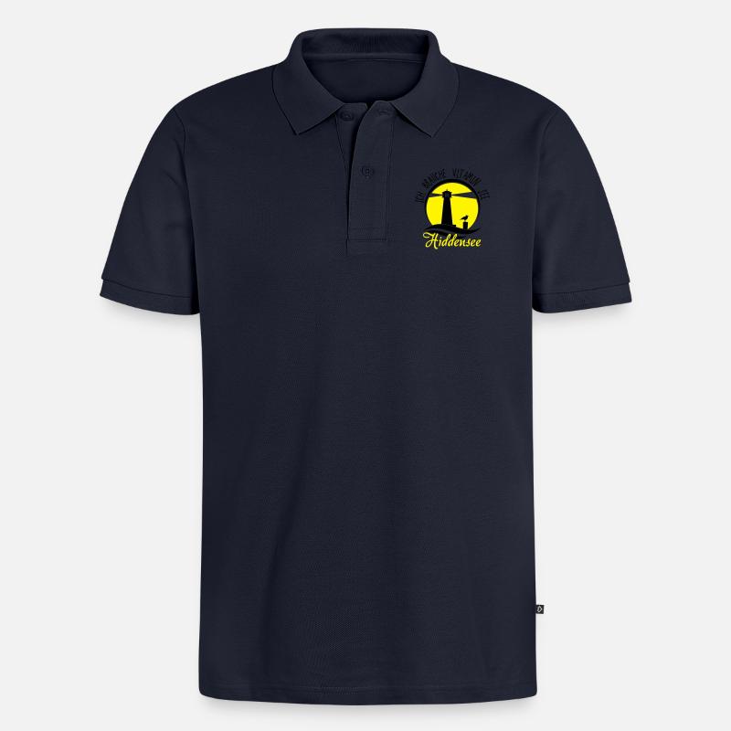 Vitamin See Hiddensee - Männer Premium Bio Polo Shirt - Navy