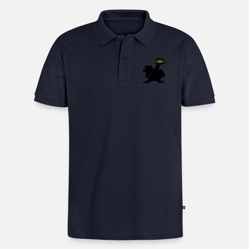 Truthahn (3c) - Männer Premium Bio Polo Shirt - Navy