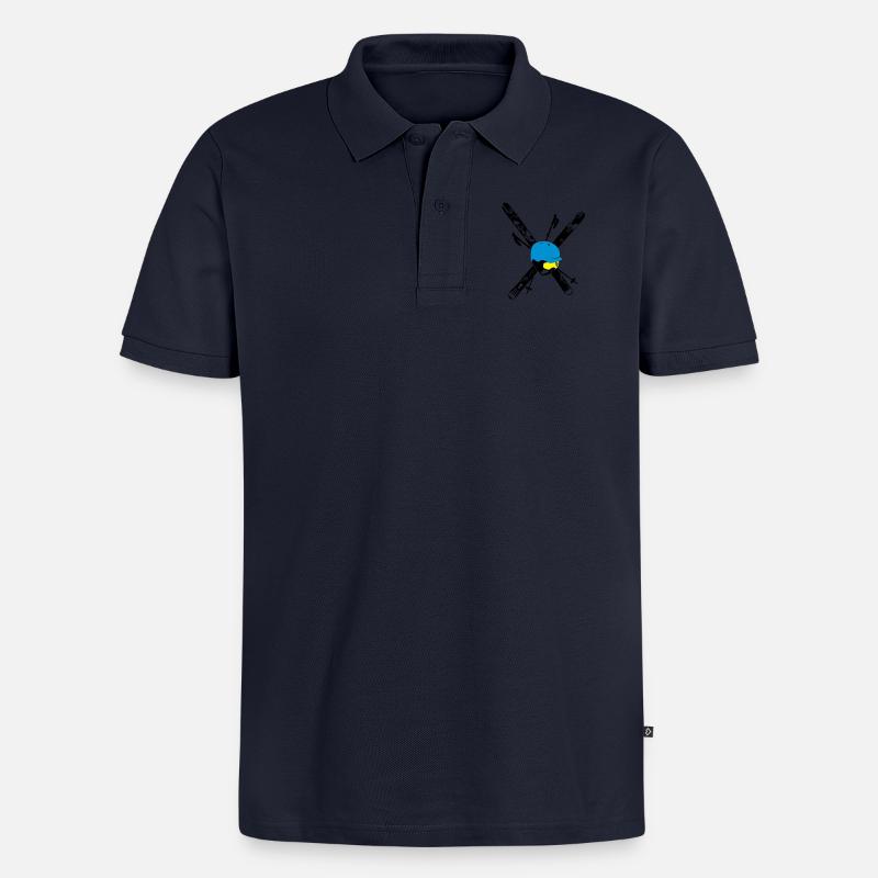 Free Ski Compilation - Männer Premium Bio Polo Shirt - Navy