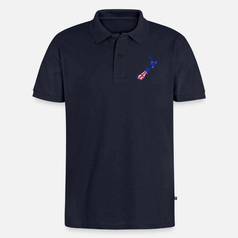 Neuseeland - Männer Premium Bio Polo Shirt - Navy