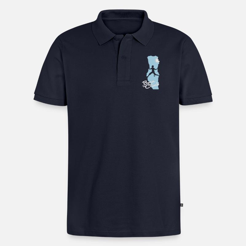 Erklettern flex - Männer Premium Bio Polo Shirt - Navy