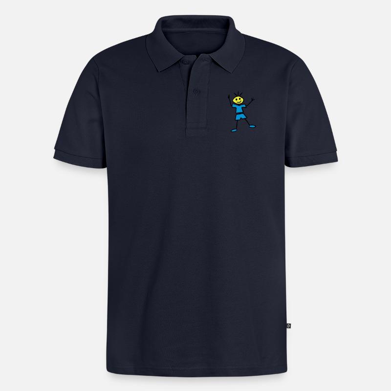 Collez le chiffre - Polo bio Premium Homme - bleu marine