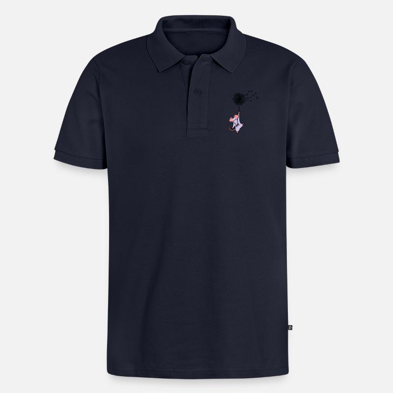 Pusteblumenmäuschen - Männer Premium Bio Polo Shirt - Navy