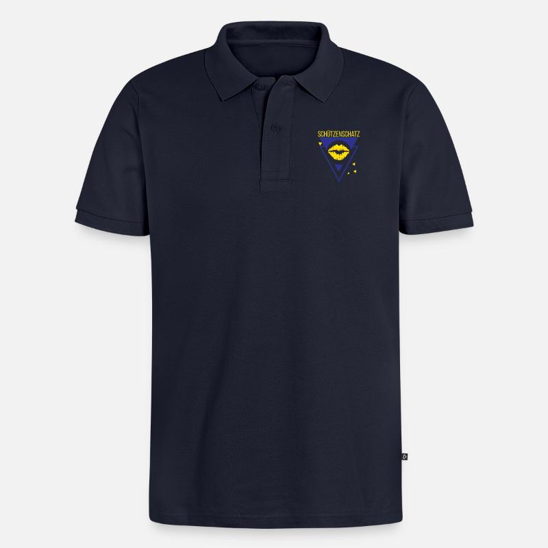protéger trésor - Polo bio Premium Homme - bleu marine