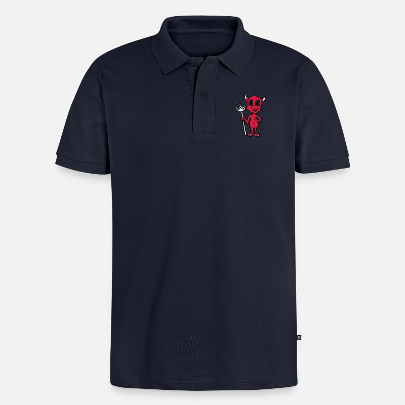 Little Devil - Männer Premium Bio Polo Shirt - Navy