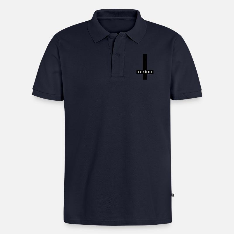 TECHNO - Polo bio Premium Homme - bleu marine