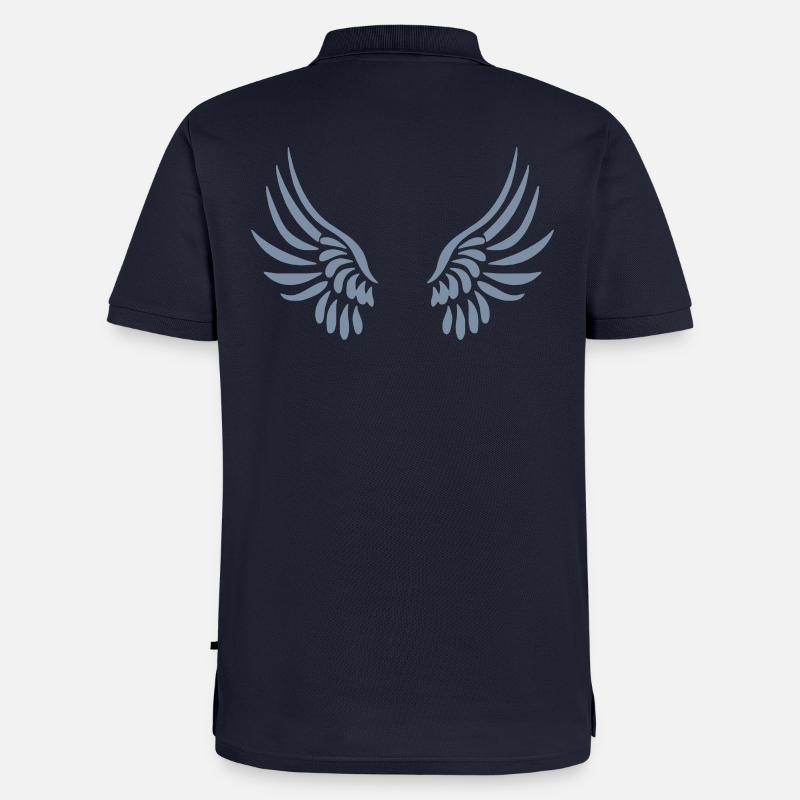 ailes d'ange - Polo bio Premium Homme - bleu marine