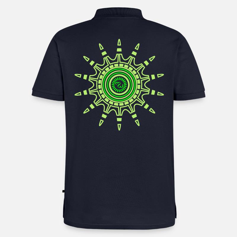 Mindwave Sun - Männer Premium Bio Polo Shirt - Navy