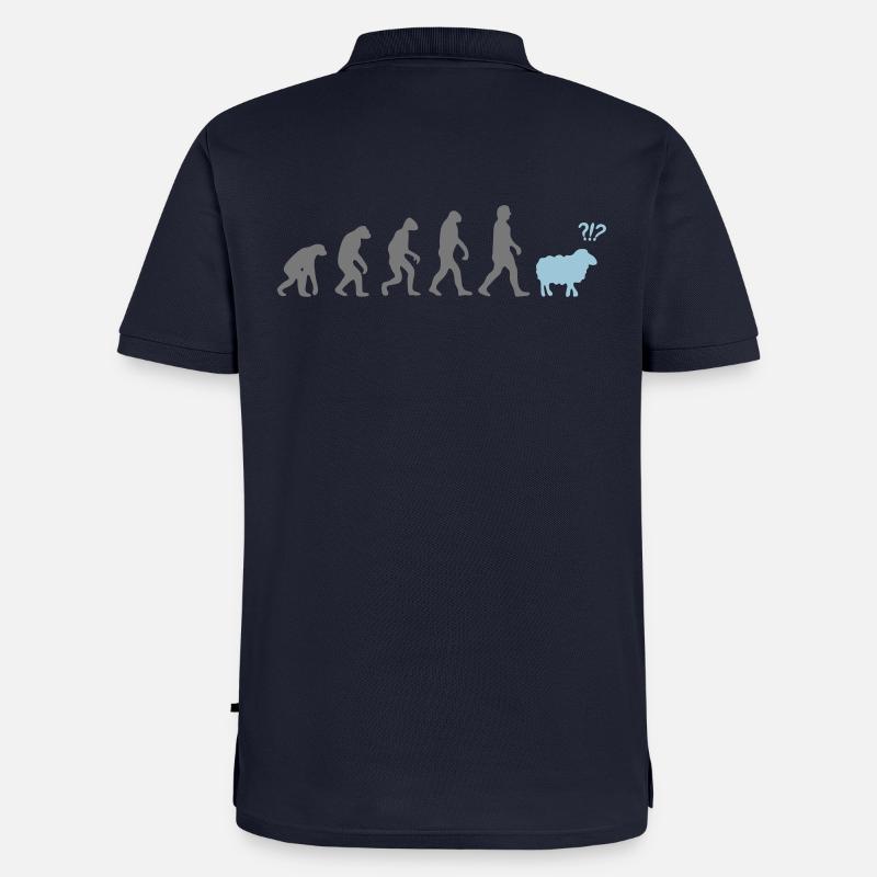 evolution mouton - Polo bio Premium Homme - bleu marine